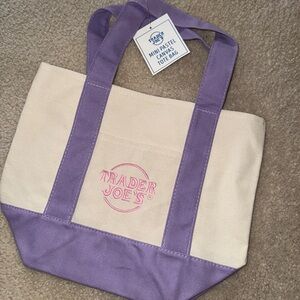 Trader Joe’s Pastel Mini Purple Tote Bag